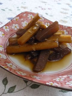 牛蒡蒟蒻醬油漬 的食譜成品照片