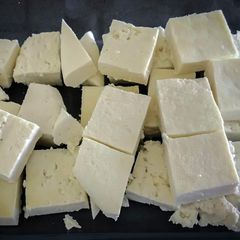 A picture of Homemade paneer.