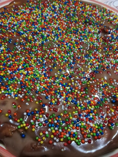 Una foto de Queque naranja y chocolate
