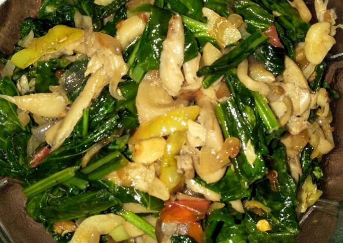 Resep Tumis Sawi Jamur Tiram Oleh Dapur Alana Cookpad