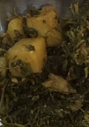 A picture of Aalu methi.