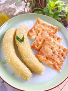 Foto resep Pisang Kukus Kuah Santan
