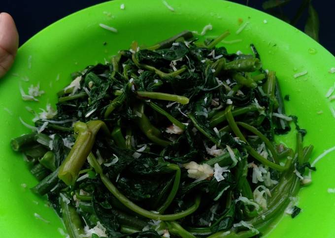 Langkah Mudah untuk Membuat Urap kangkung kacang, Sempurna