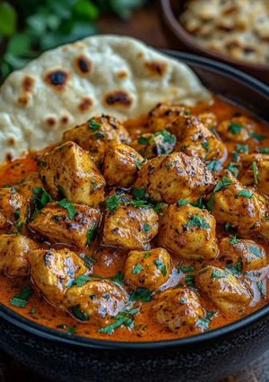 A picture of Butter chicken curry.