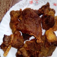 A picture of Pan fried /marinated beef.