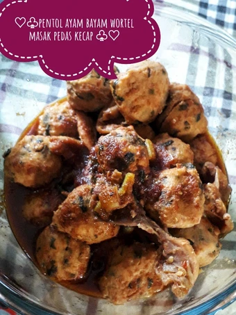 Cara Gampang Membuat Resep Pentol ayam bayam wortel kecap pedaaass yang Sempurna Anti Ribet, Bikin Ngiler