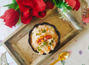 A picture of Cream cheese curd rice.