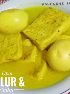 Foto resep Opor Telur dan Tahu Tanpa Santan