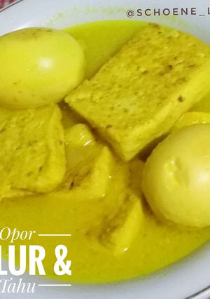 Foto resep Opor Telur dan Tahu Tanpa Santan