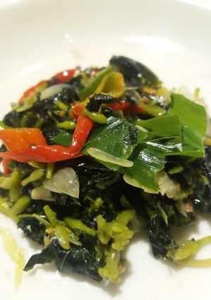Foto resep Tumis daun bunga pepaya ala-ala manado