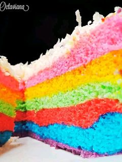 Foto resep Rainbow Cake Kukus bahan under 50k