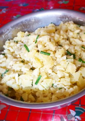 Una foto de Ensalada de papa y manzana