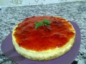 Una foto de pay de queso de ricota
