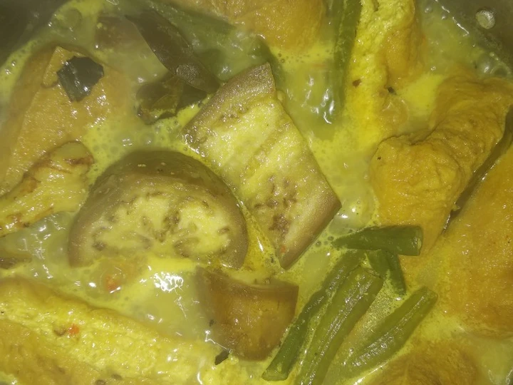Cara Gampang Membikin Resep Lodeh tahu kacang panjang terong yang Lezat Sekali Anti Ribet, Lezat