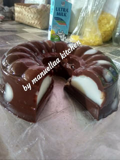 Foto resep Puding cokelat mix puding susu sederhana