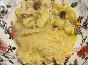 Foto di Baccalà in bianco con la polenta