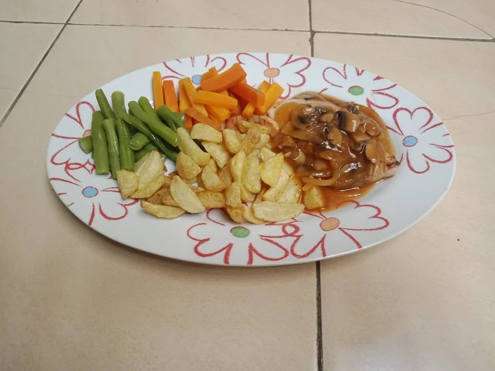 Langkah Mudah untuk Membuat Resep Chicken steak with mushroom sauce yang Uenak Anti Ribet, Mantap