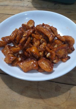 Hình của món Tóp mỡ chua ngọt.