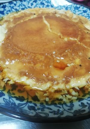 A picture of Less sweet caramel pudding.