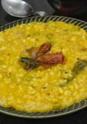 A picture of Healthy Moong Dal Vegetable Khichdi The "Post -Party Detox" Light Meal.