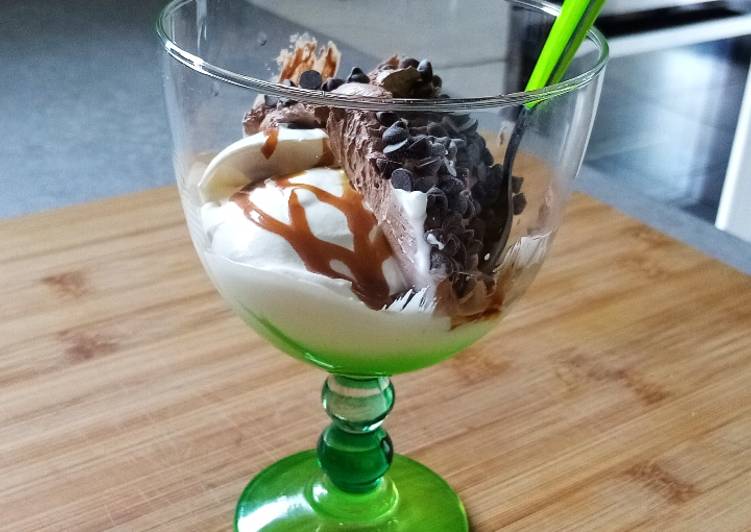 Gelato al cioccolato e fiordilatte