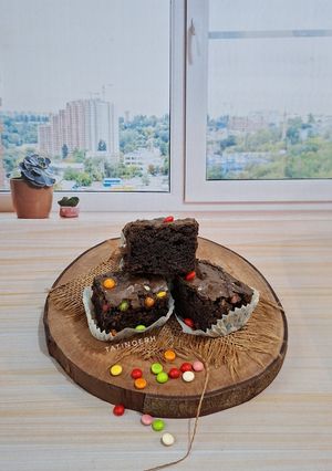 Foto resep Chocochip rainbow brownies