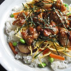 A picture of Teriyaki Chicken Chirashi-zushi.