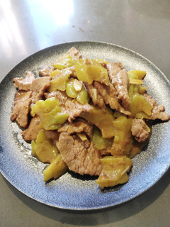 A picture of Beef with Ampalaya.