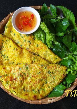 Hình của món Bánh xèo chay.