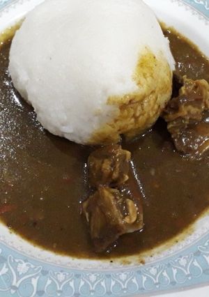 Tuwan shinkafa da miyar kuka ainihin hoton girkin