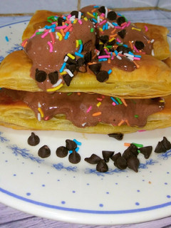 Foto resep Ice cream milo with pastry