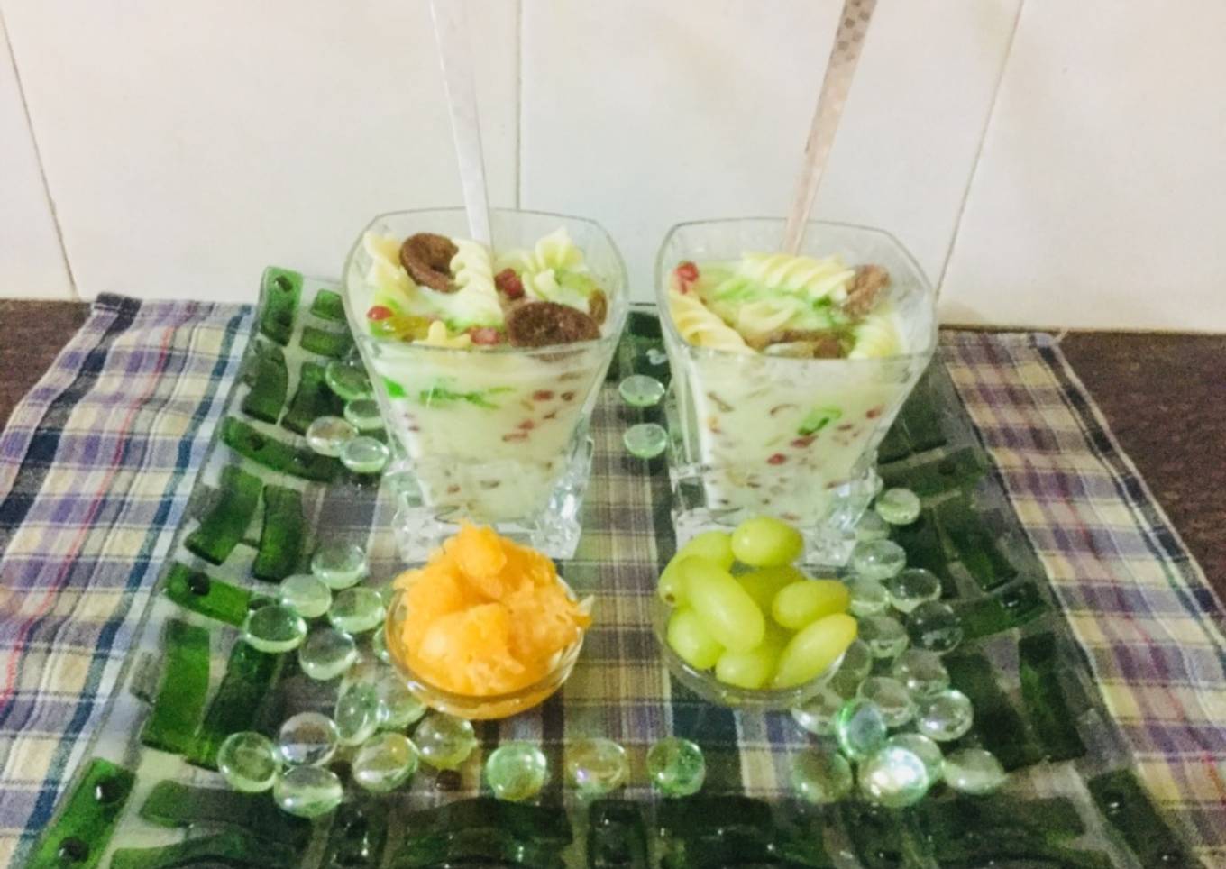Fruit yogurt pasta salad