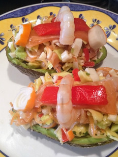 Una foto de Aguacate relleno de verano