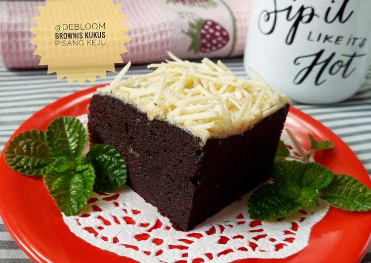 Resep 405. Brownis Kukus Pisang Keju #Selasabisa | Cara Bikin 405. Brownis Kukus Pisang Keju #Selasabisa Yang Menggugah Selera