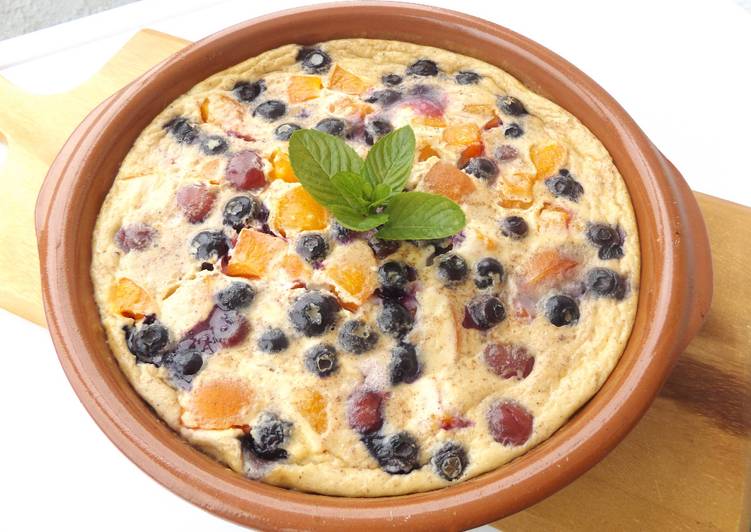 Clafoutis de frutas variadas para no engordar