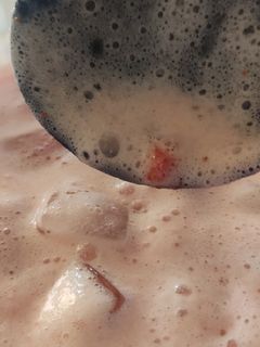 Una foto de Agua de Horchata de fresa deliciosa y hermosa!!!!