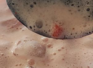Una foto de Agua de Horchata de fresa deliciosa y hermosa!!!!