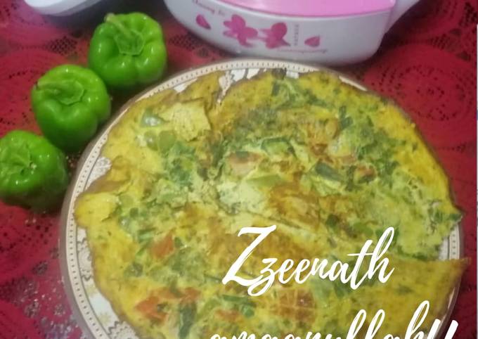 Capsi Omelette or Green Omelette