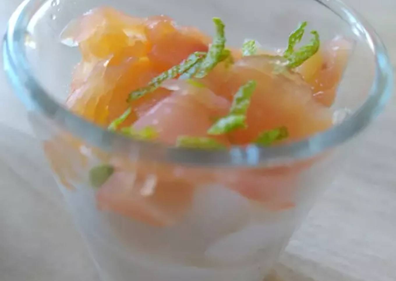 Verrine mascarpone/saumon