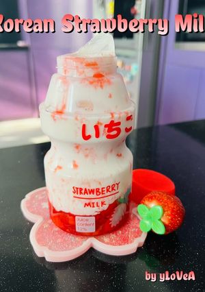 Foto resep Korean Strawberry Milk ala Mama Asi / yLoVeA