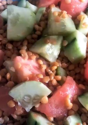 Una foto de Ensalada de lentejas