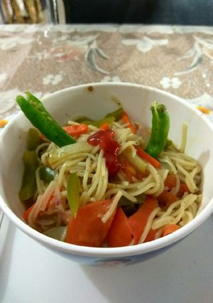 A picture of Sweet, hot and sour veg Chow Chow.