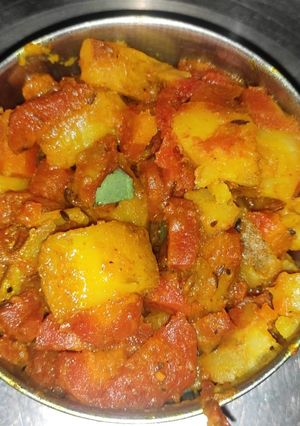 A picture of Gajar aloo ki sabzi.
