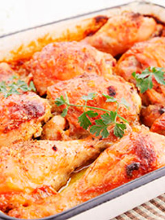 Una foto de Pollo especiado al horno