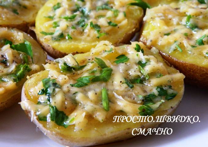 Дважды запеченный картофель с сыром и беконом