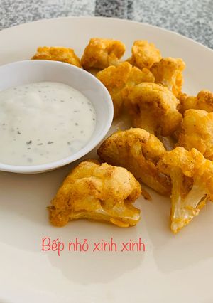 Hình của món Bông cải trắng chiên giòn.
