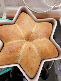 黑芝麻星型麵包(芝麻奶酥餡) 氣炸烤箱版 的食譜成品照片