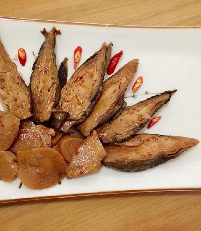 Cách Làm Món Nõn Hoa Chuối Kho Riềng của Bảo Bình - Cookpad