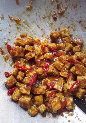Foto resep Orek basah tempe pedes manis