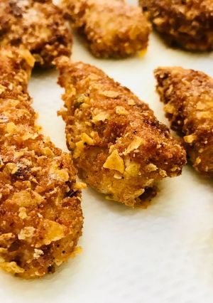 صورة لوصفة كرسبي الدجاج بالدوريتوسCrispy Fried chicken